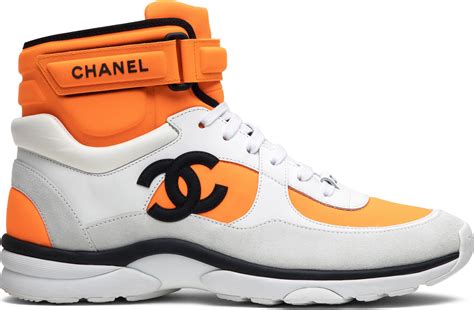 chanel high tops orange|Chanel sneakers cost.